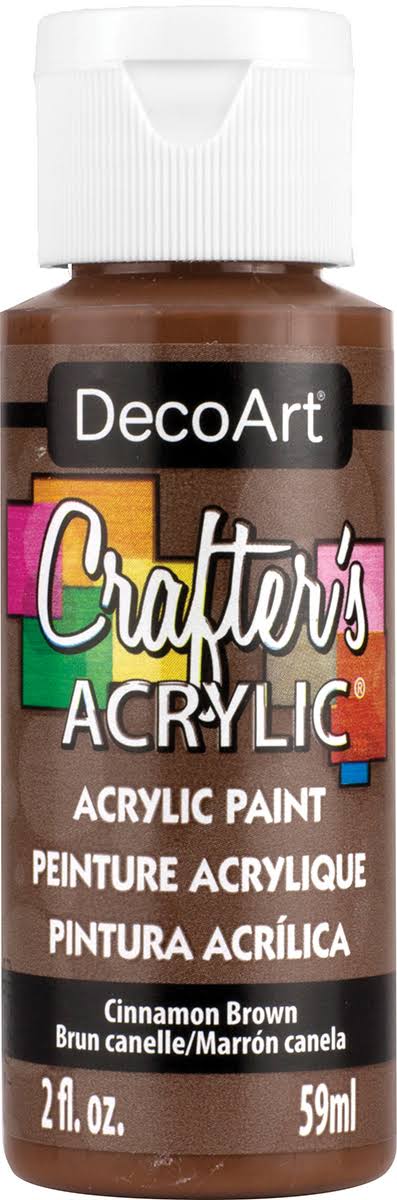 DecoArt Crafters Acrylic Paint - Cinnamon Brown, 2oz