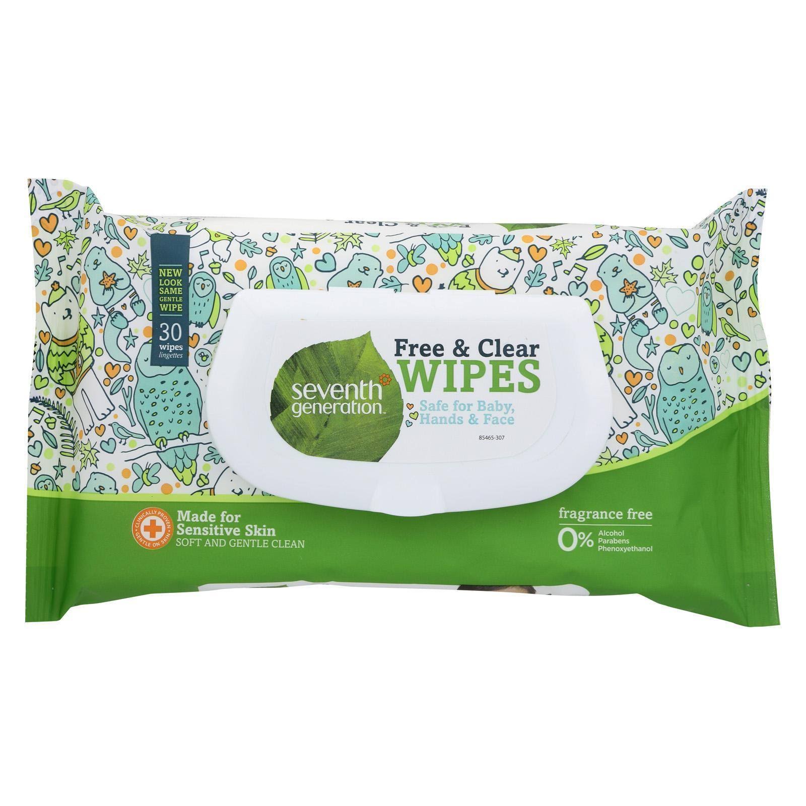 Seventh Generation Baby Wipes - Unscented, 30 Count