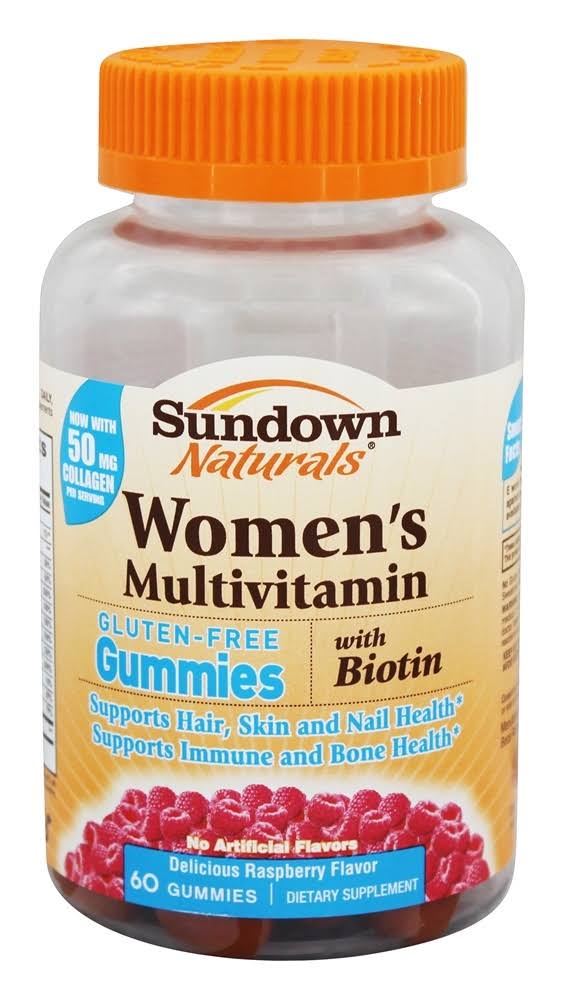 Sundown Naturals Womens Biotin Multivitamin Gluten Gummies - 60ct