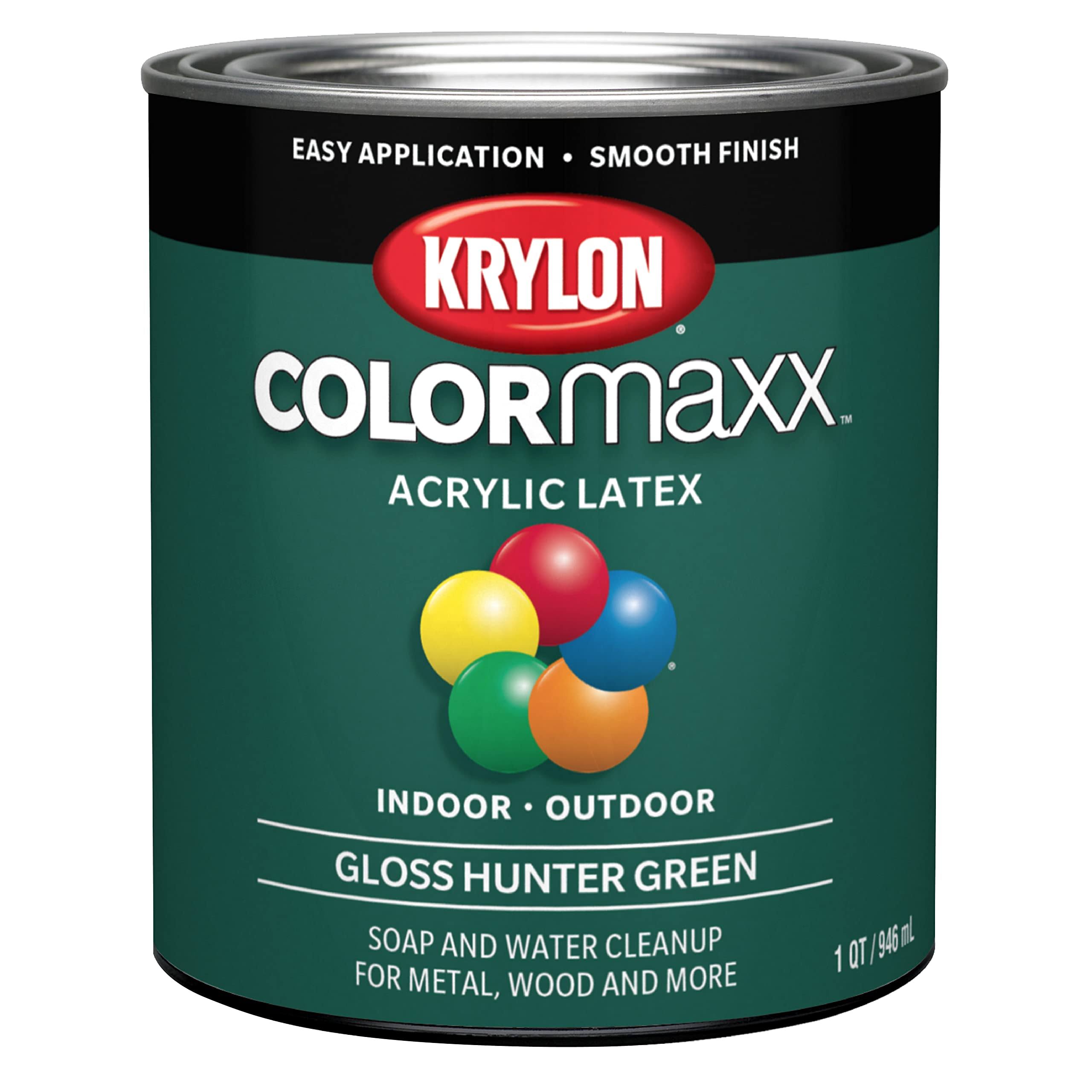 Krylon K05642007 COLORmaxx Paint Gloss Hunter Green Quart