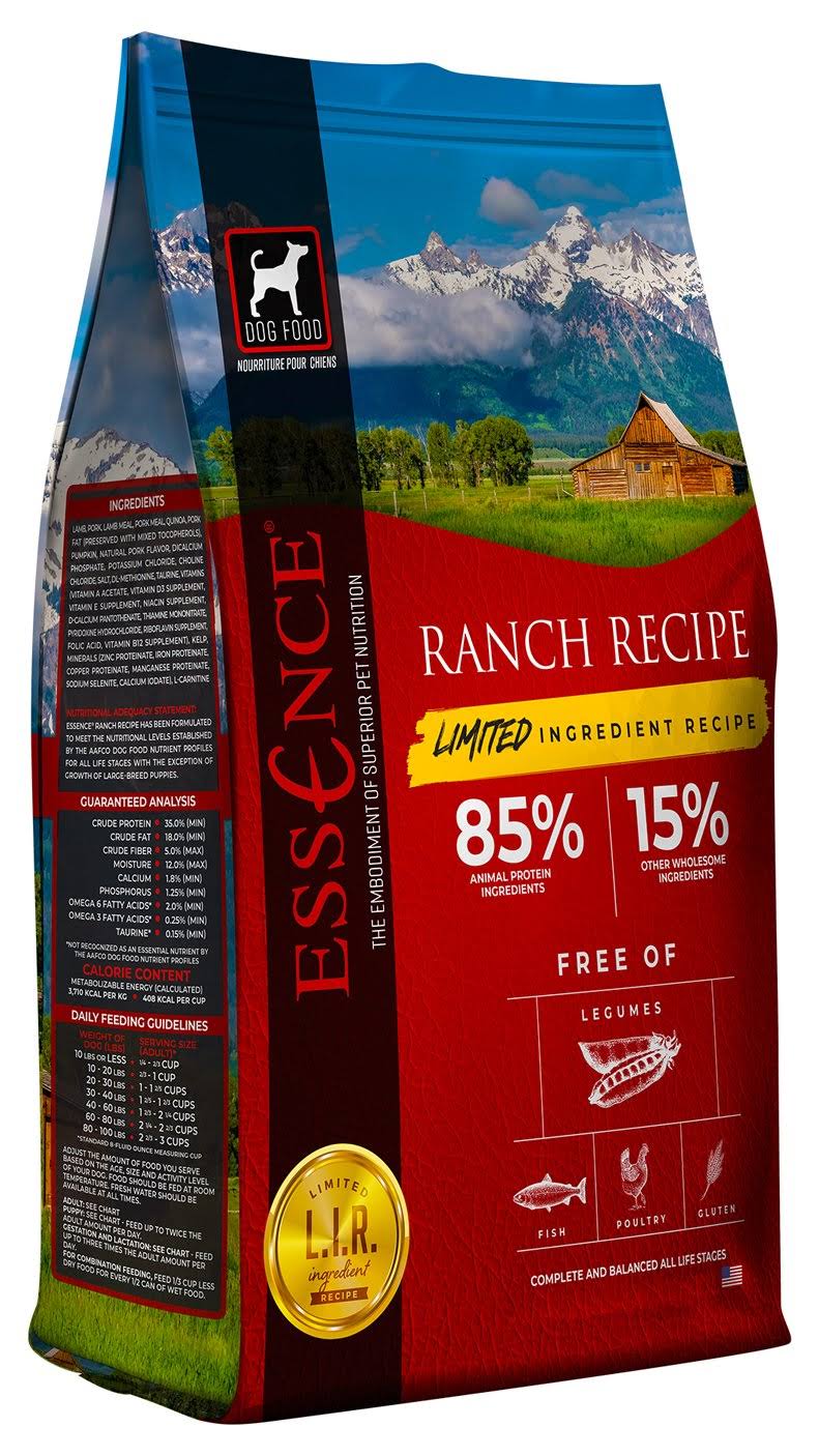 Essence Limited Ingredient Ranch Recipe Dog Dry Food 12.5 lbs