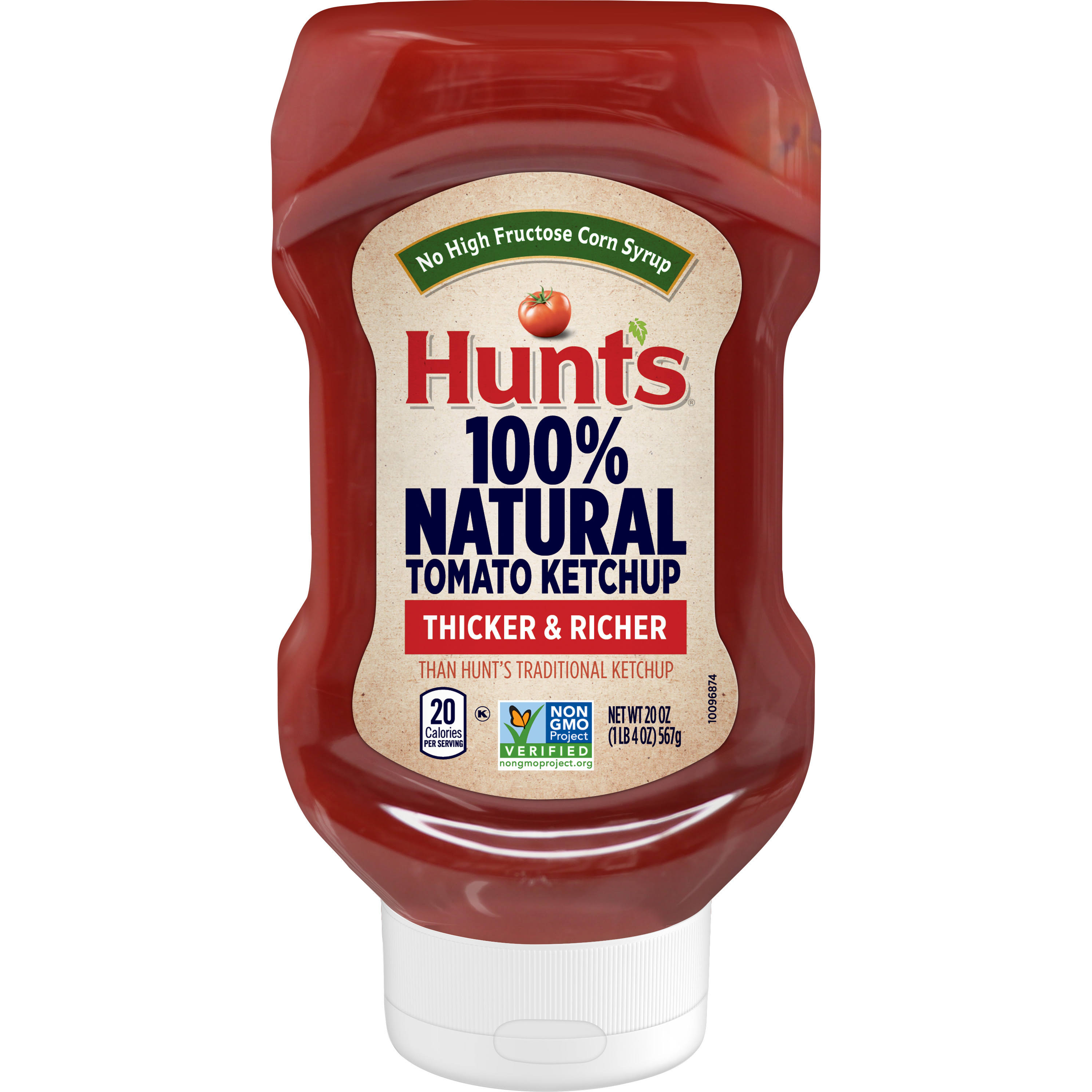 Hunts All Natural Tomato Ketchup, 20 Ounce (Pack of 12)