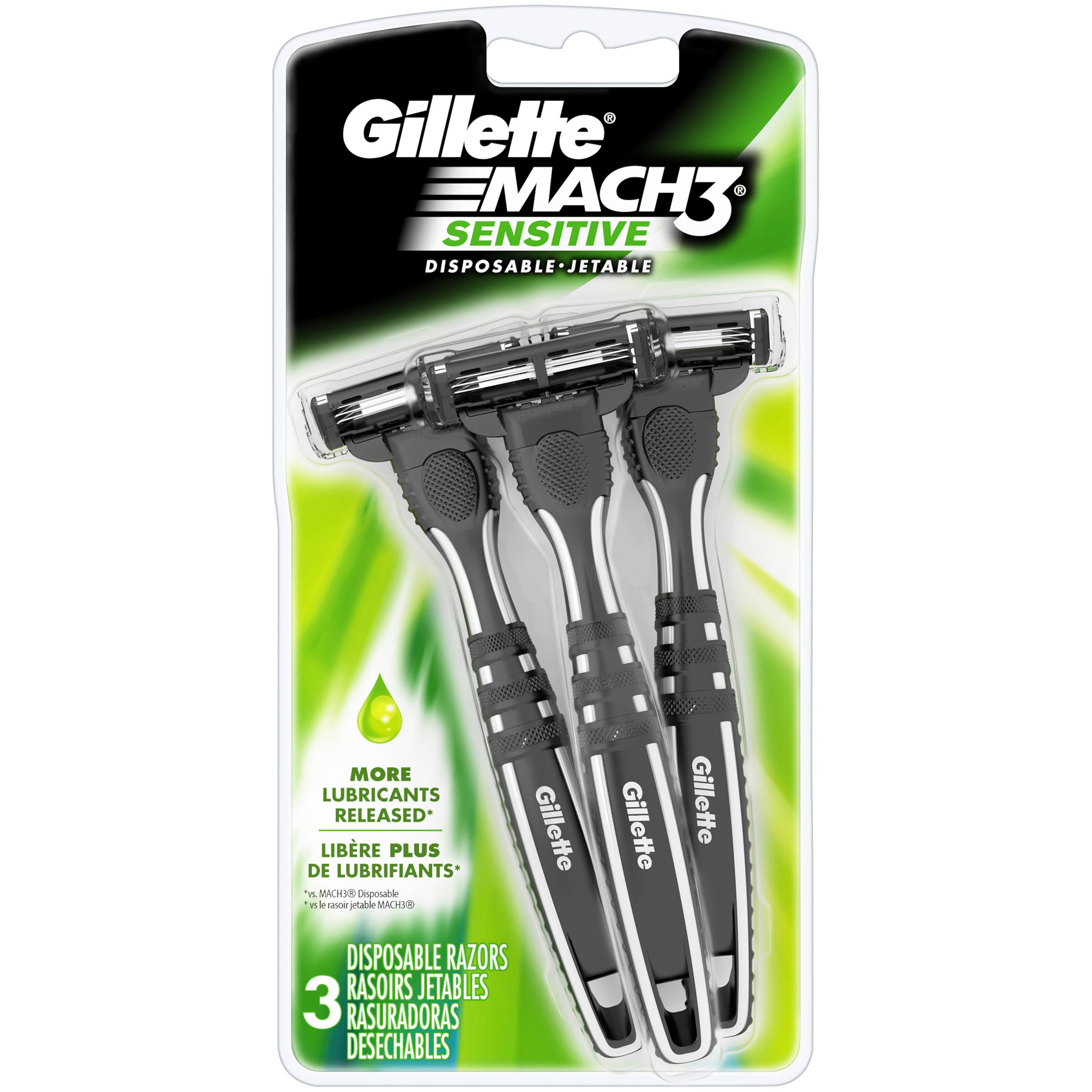 Gillette Mach3 Sensitive Disposable Razors - 3pk