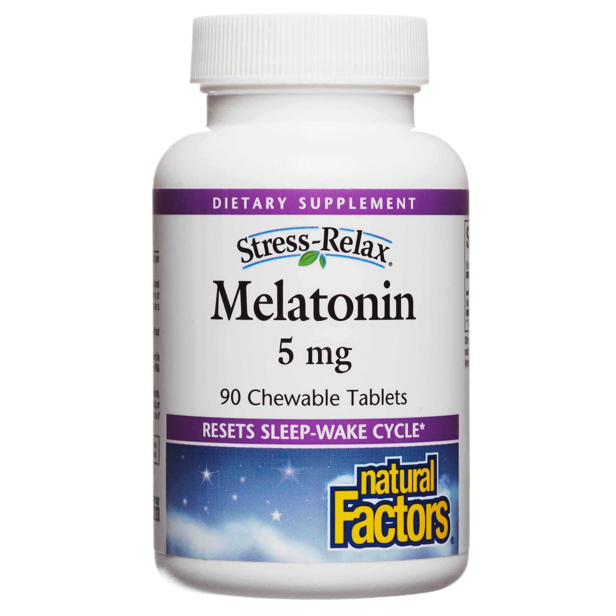 Natural Factors Stress-Relax Melatonin Supplement - 90 Chewable Tablet
