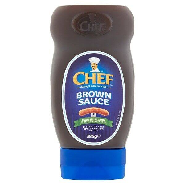 Chef Sauce Brown Squeezy Top Down 385 G