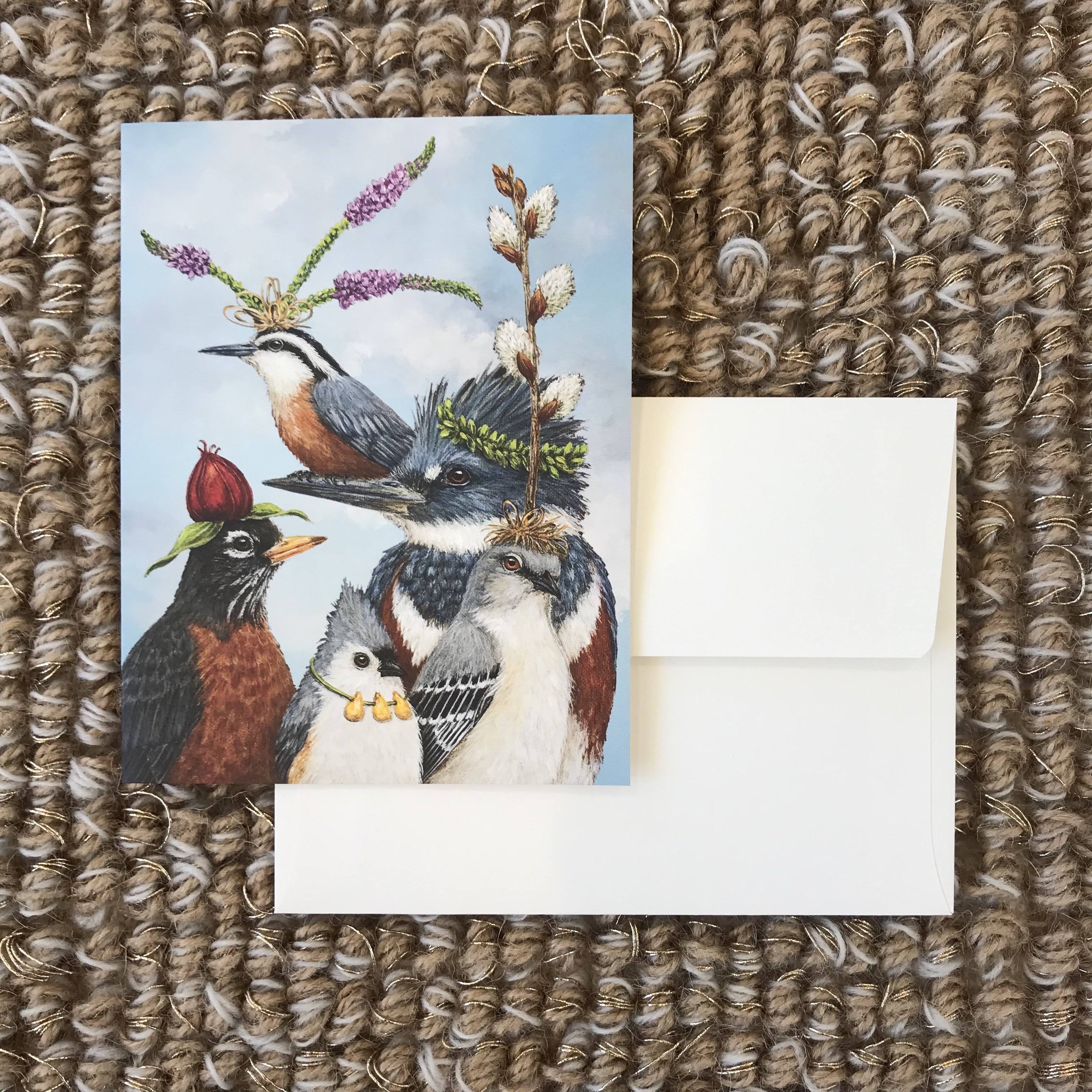 Party Friends - Greeting or Note Card by Vicki Sawyer