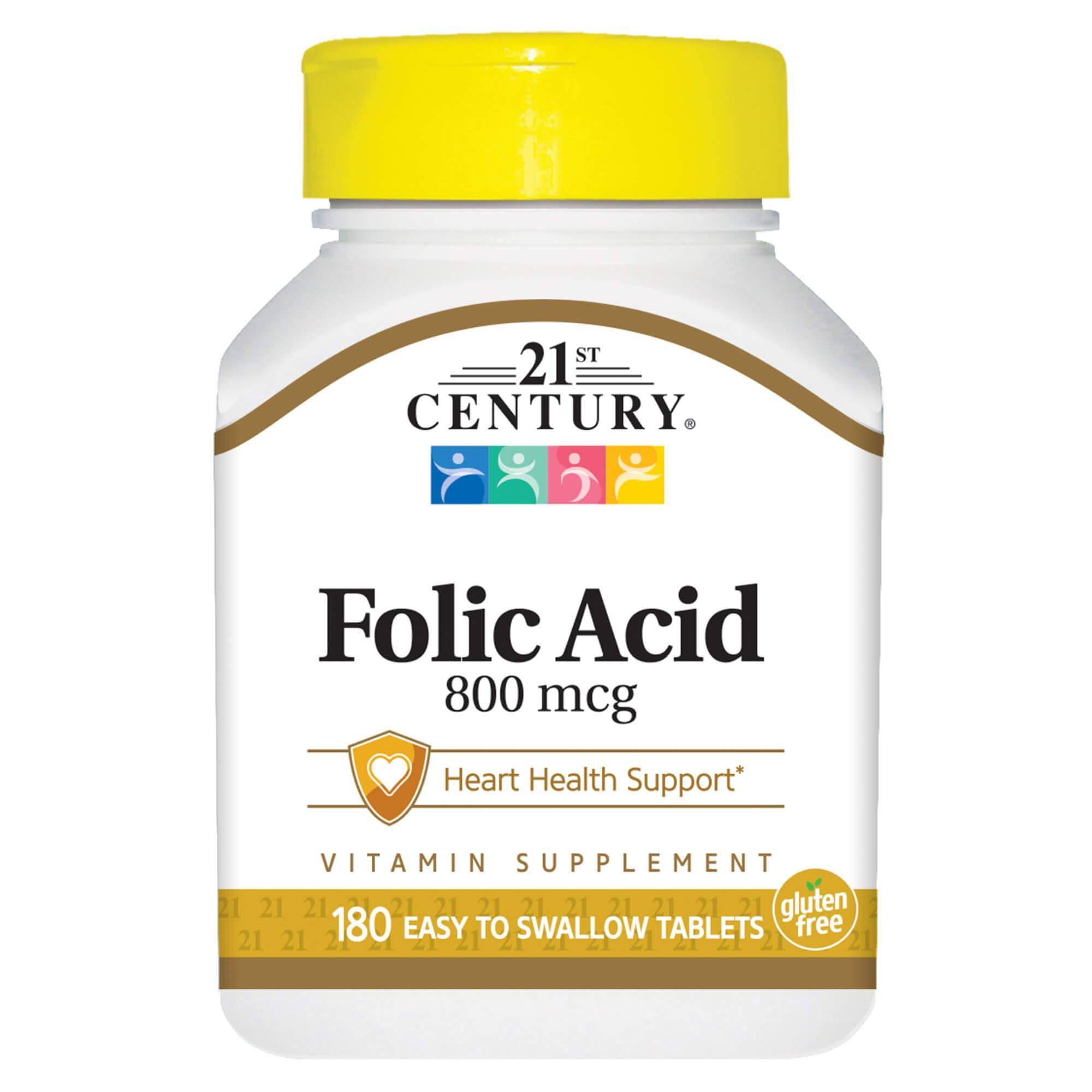 21st Century Folic Acid Vitamins - 180ct