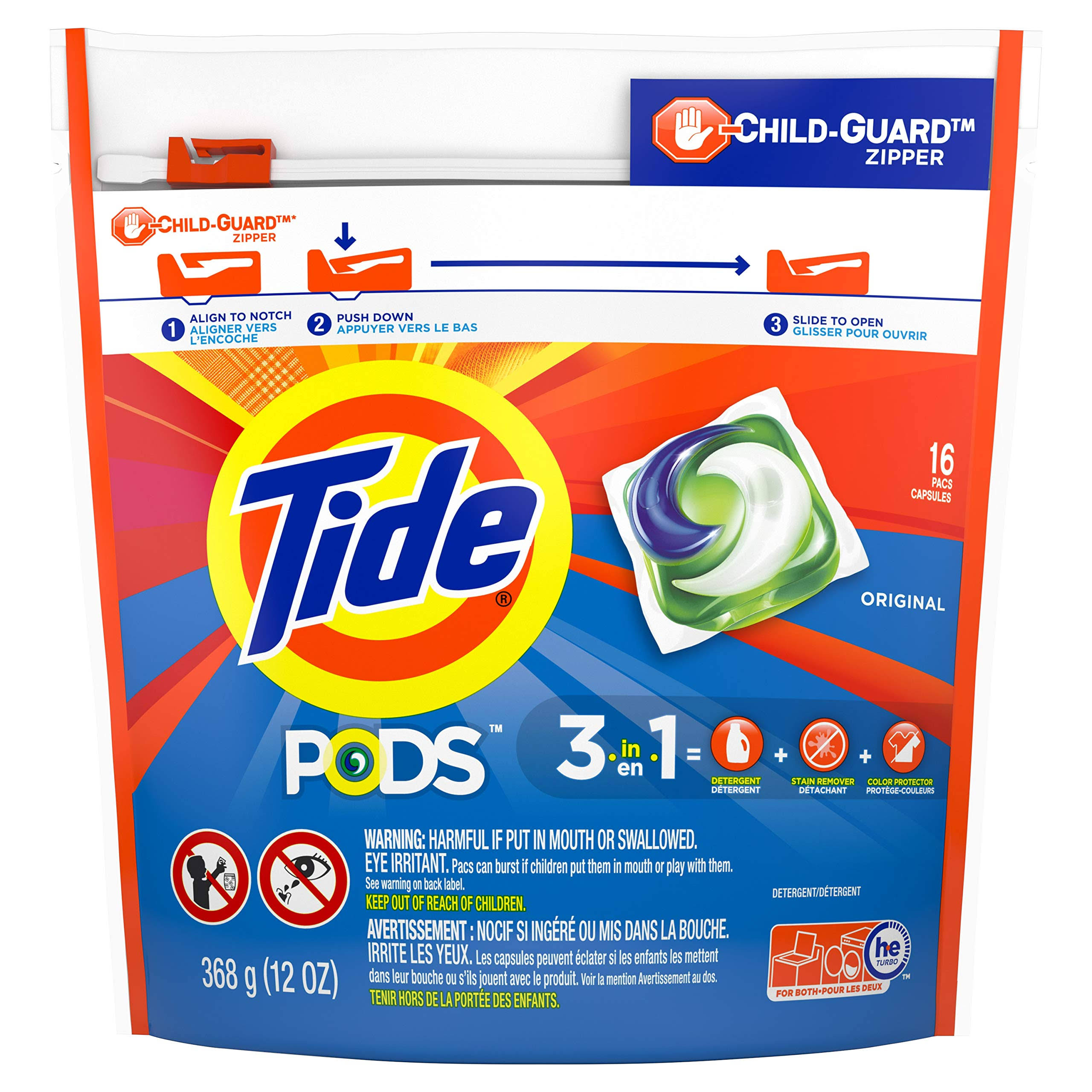 Tide Pods Detergent Pacs - Original, 16ct