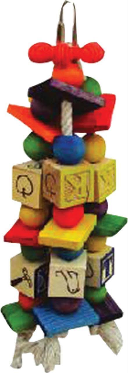 Happy Beaks Blocks Bird Toy - The Abc, 6" x 12"