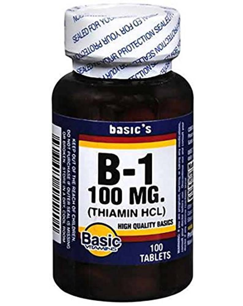 Basic Vitamins Vitamin B-1 100mg - 100 Tabs
