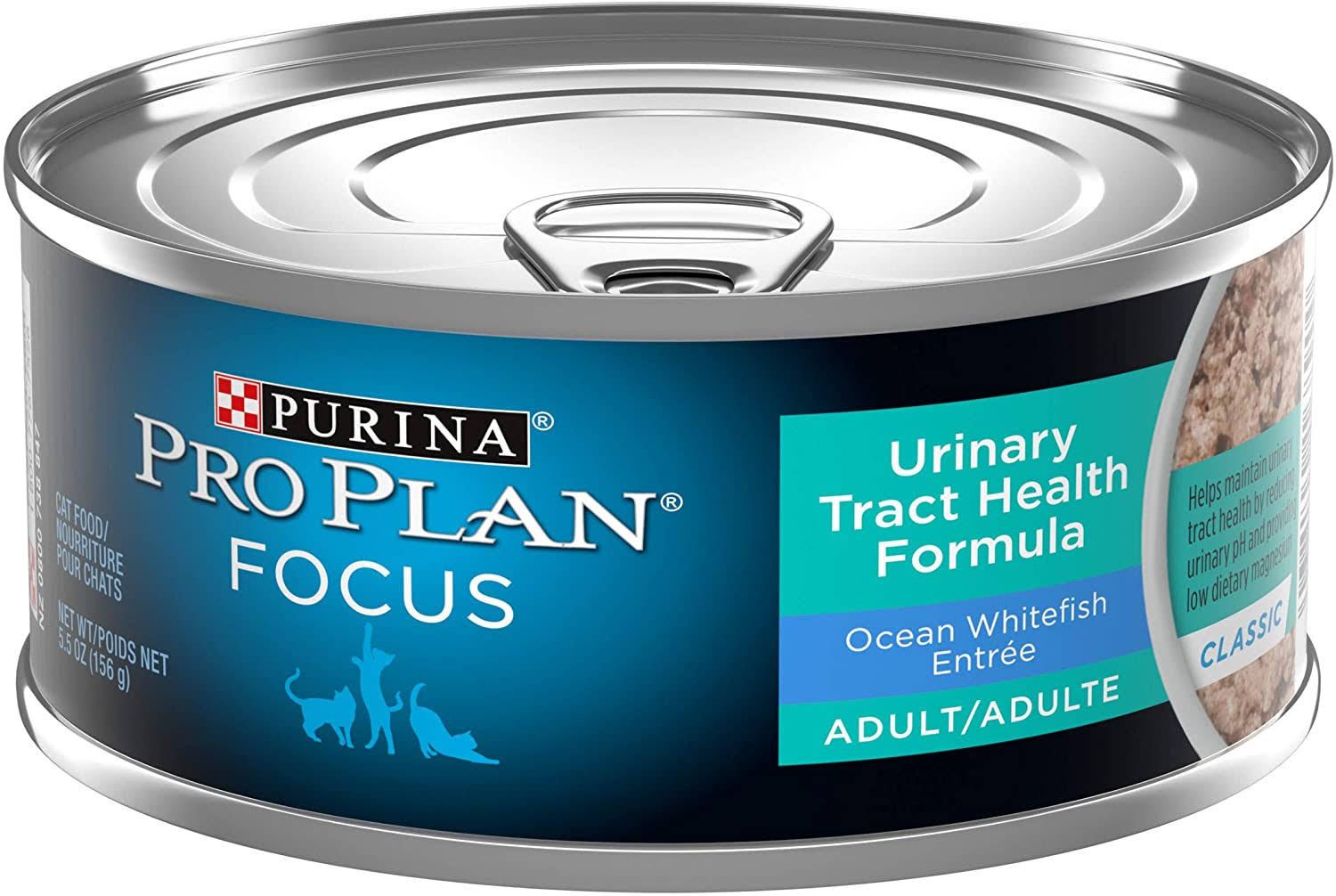Purina Pro Plan Urinary Tract Health Pate Wet Cat Food, Focus Urinary Tract Health Formula Ocean Whitefish Entree - 5.5 oz