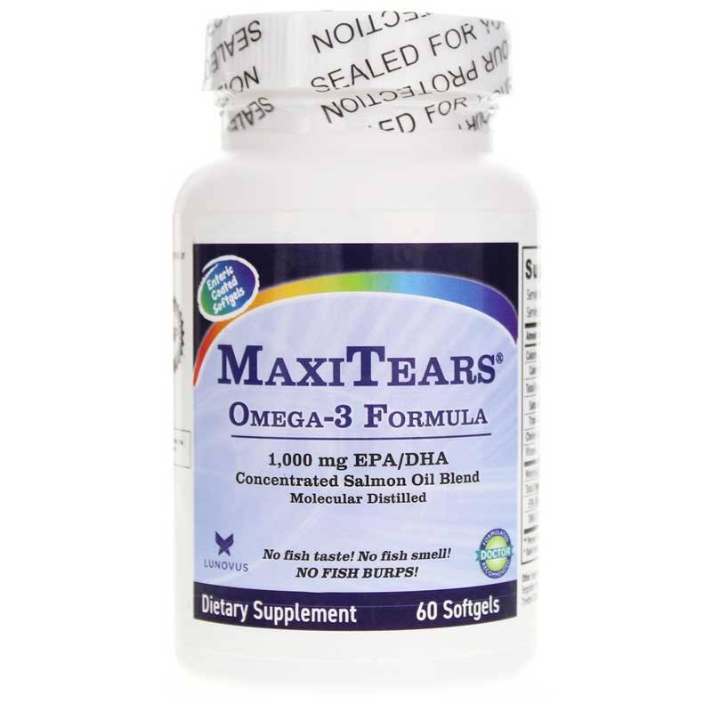 MaxiTears Omega-3 Formula, 60 Softgels, MaxiVision