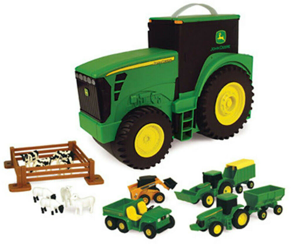 John Deere Fun on the Go Tractor Playset - with 18 Vehicles/Animals