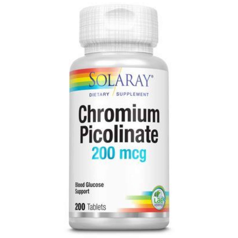 Solaray Chromium Picolinate Dietary Supplement - 200mcg, 200ct