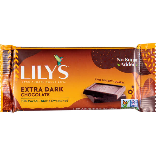 Lily's Chocolate, Extra Dark, 70% Cocoa - 0.7 oz