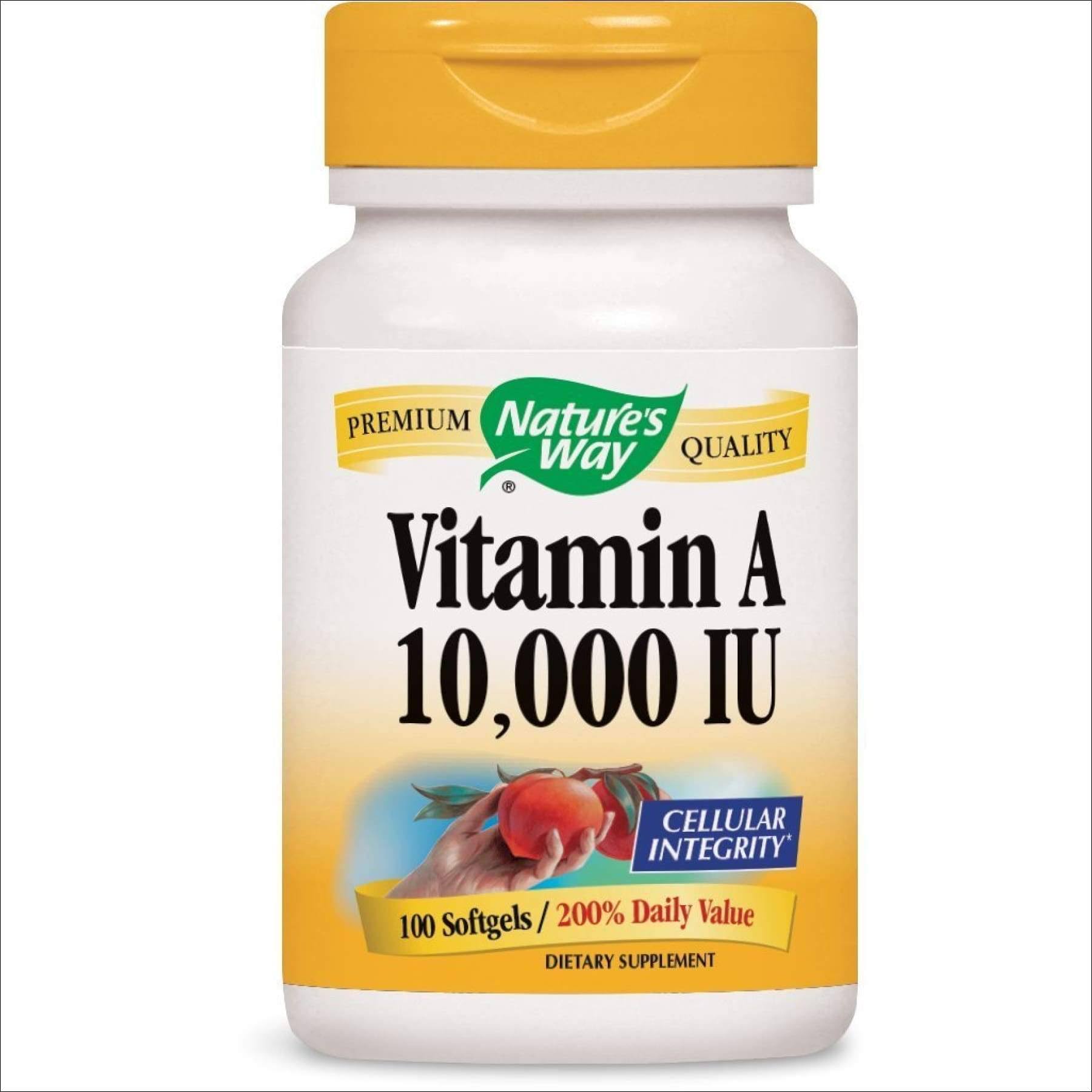 Nature's Way Vitamin A 10,000 IU Softgels - 100 Count, 2 Pack