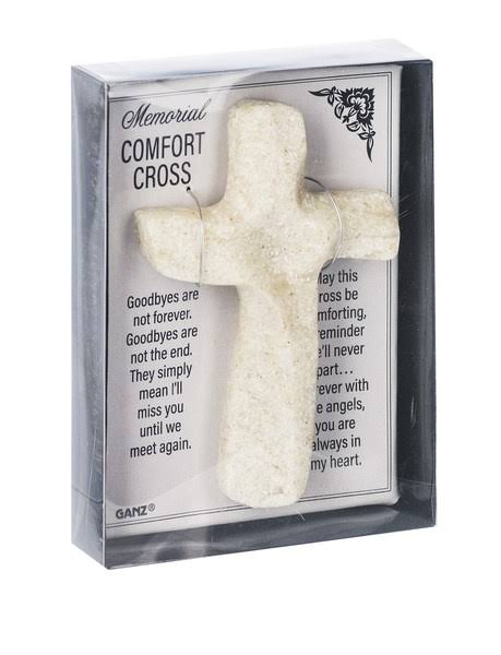 Ganz USA 251050 4.25 in. Memorial Comfort Cross with Prayer
