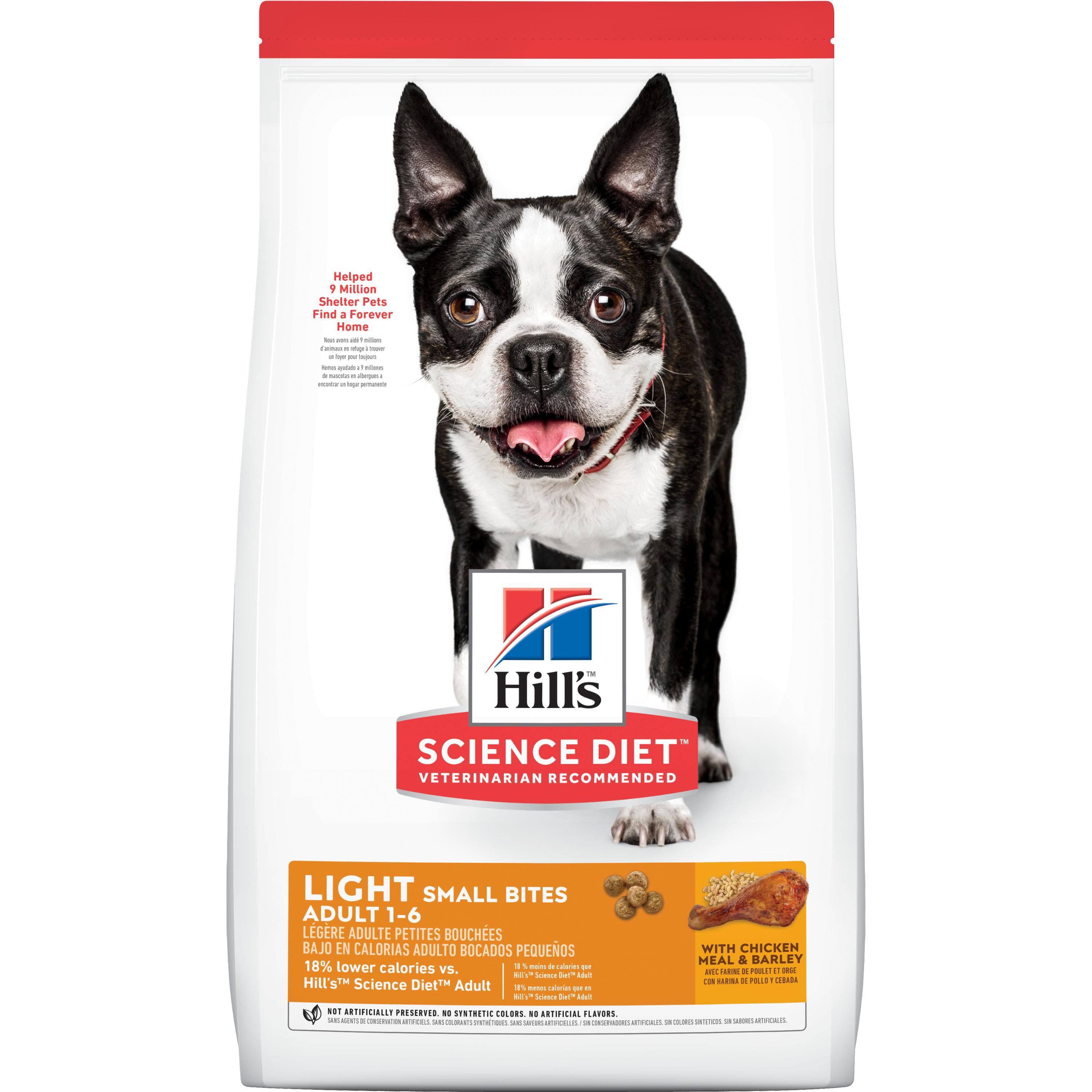Hill's Science Diet Small Bites Adult 1-6 Light Dog Food - Chicken Meal, 30lbs