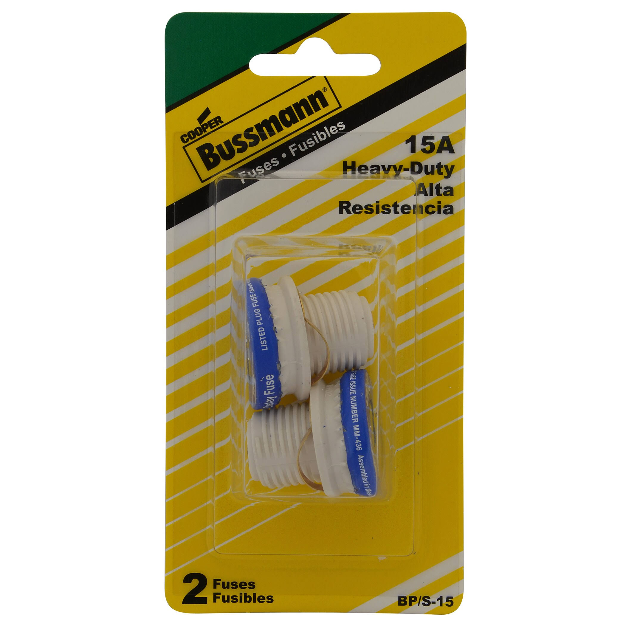 Cooper Bussmann Time Delay Heavy Duty Fuses - 15A, 2 Pack