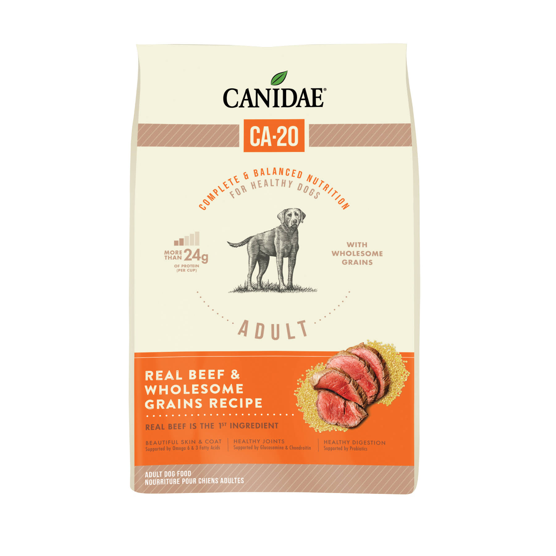 Canidae CA-20 Real Beef & Wholesome Grains Recipe Dry Dog Food, 7-lb