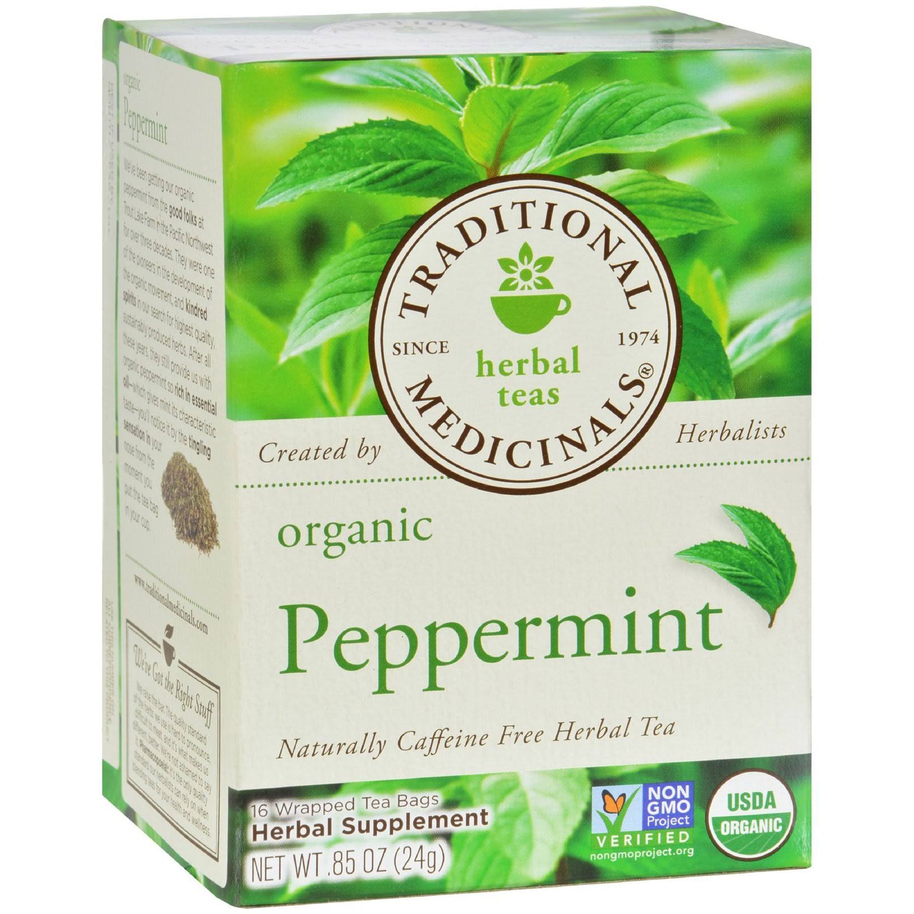 Traditional Medicinals Herbal Tea - Peppermint, 16 Tea Bags