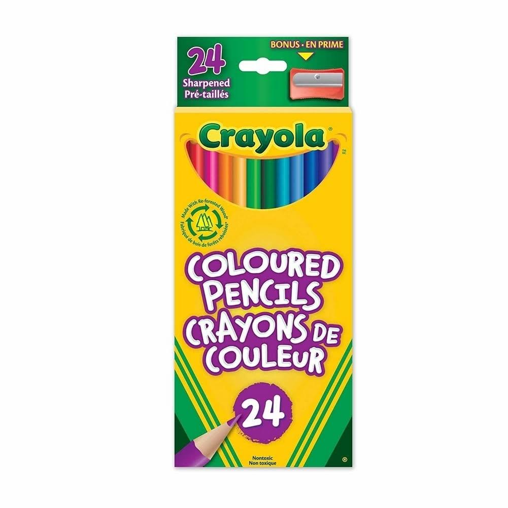 Crayola Coloured Pencils - 24 Sharpened Pencils