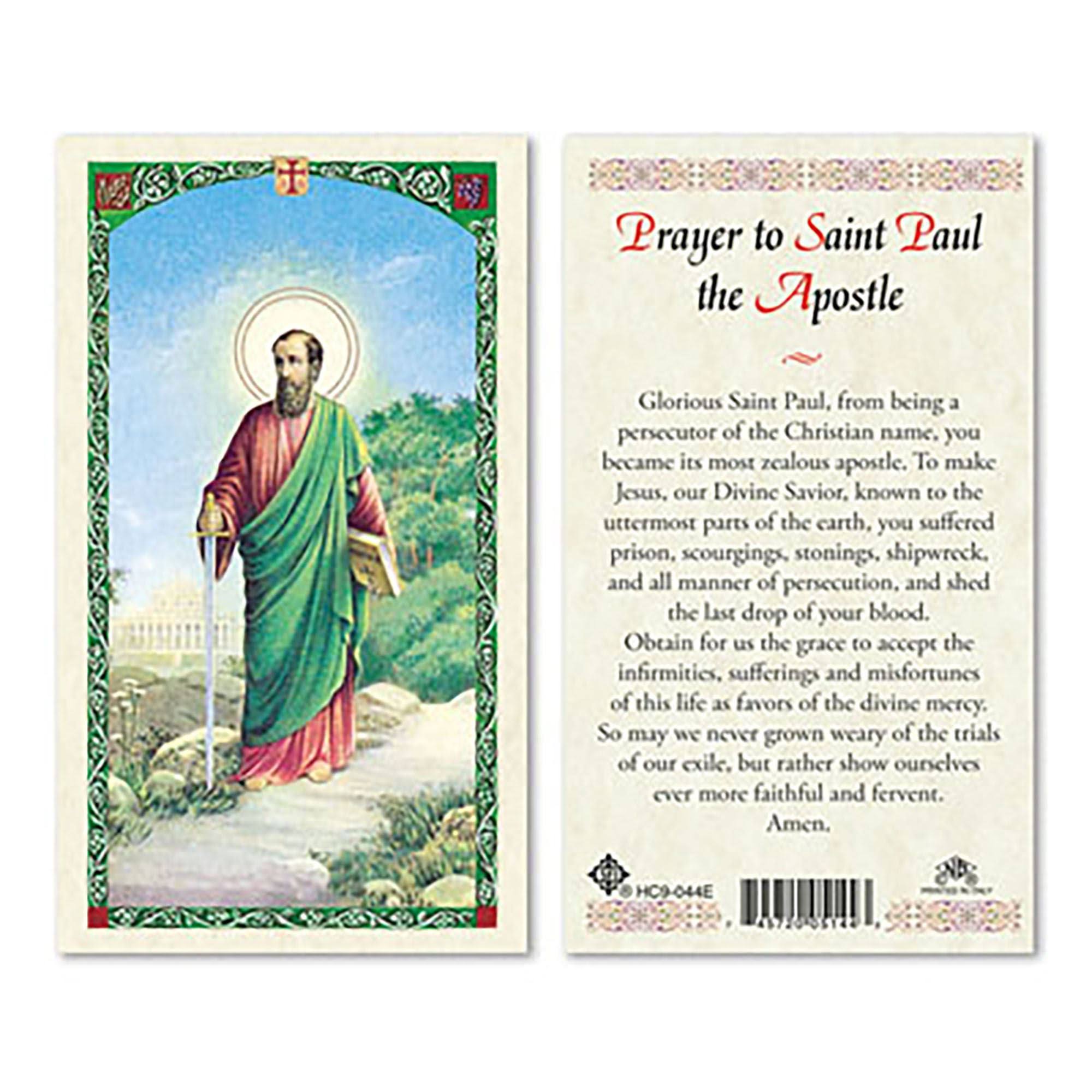 St. Paul The Apostle Laminated Holy Card