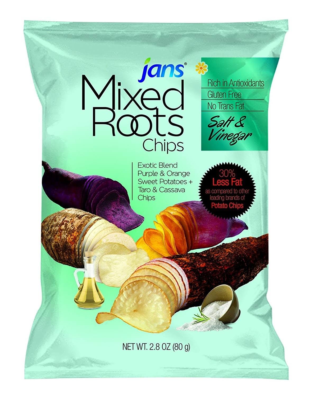 Jans Mixed Roots CHIPS-SALT & Vinegar 80g.