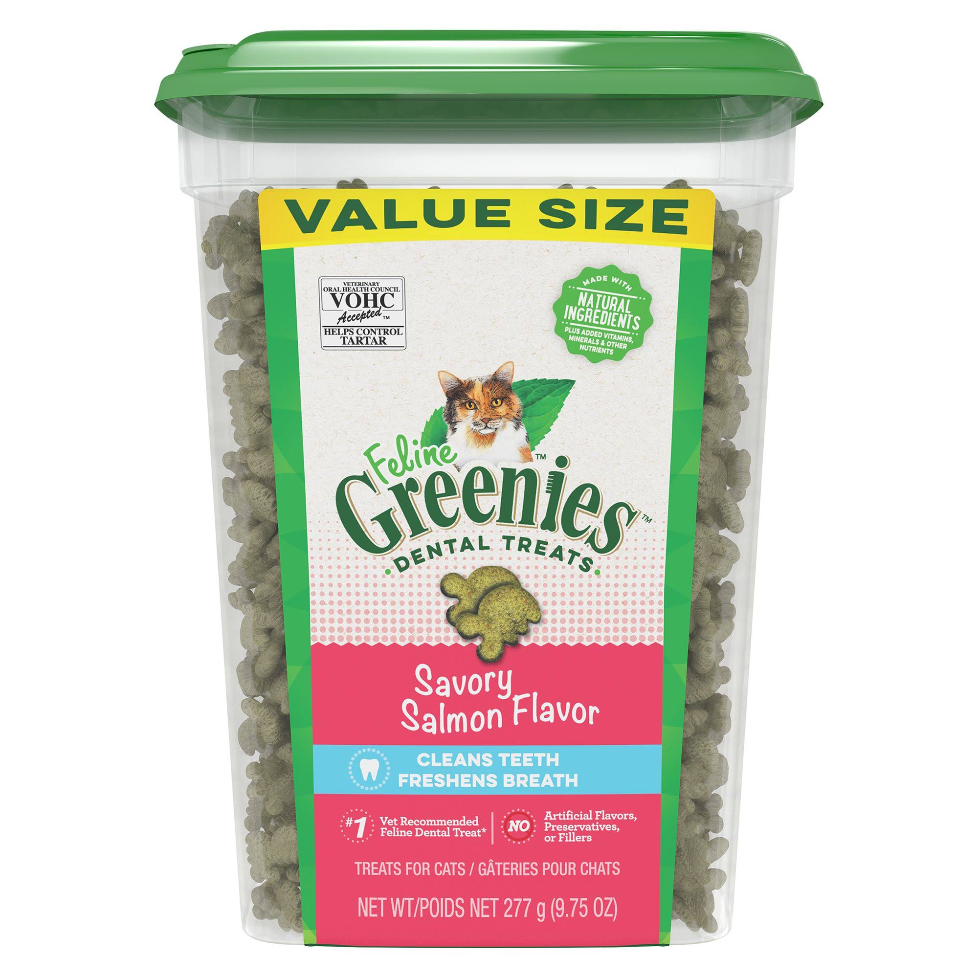 Greenies Feline Dental Treats, Savory Salmon Flavor, Mega Size - 277 g