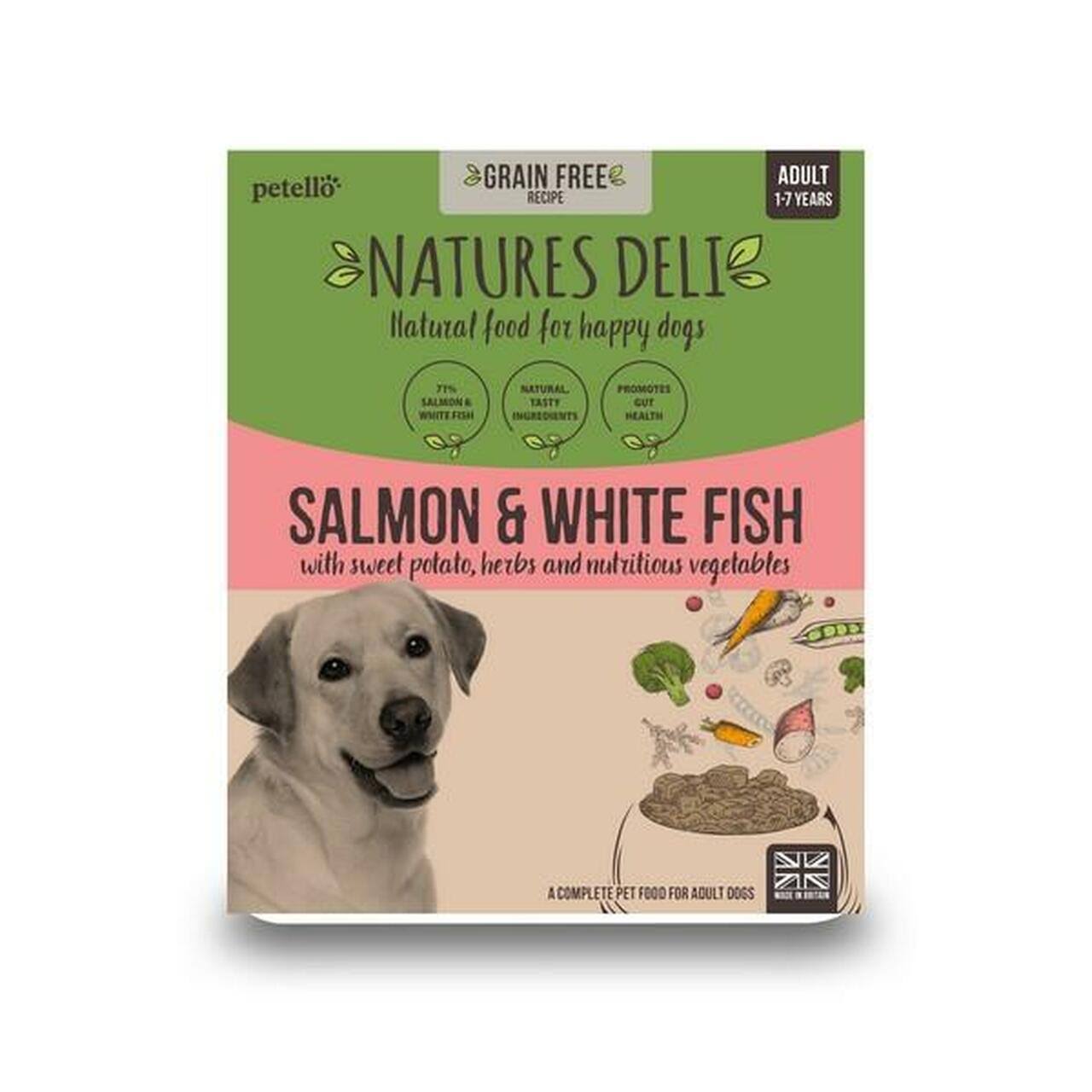 Natures Deli Adult Grain Free Salmon & White Fish 395g