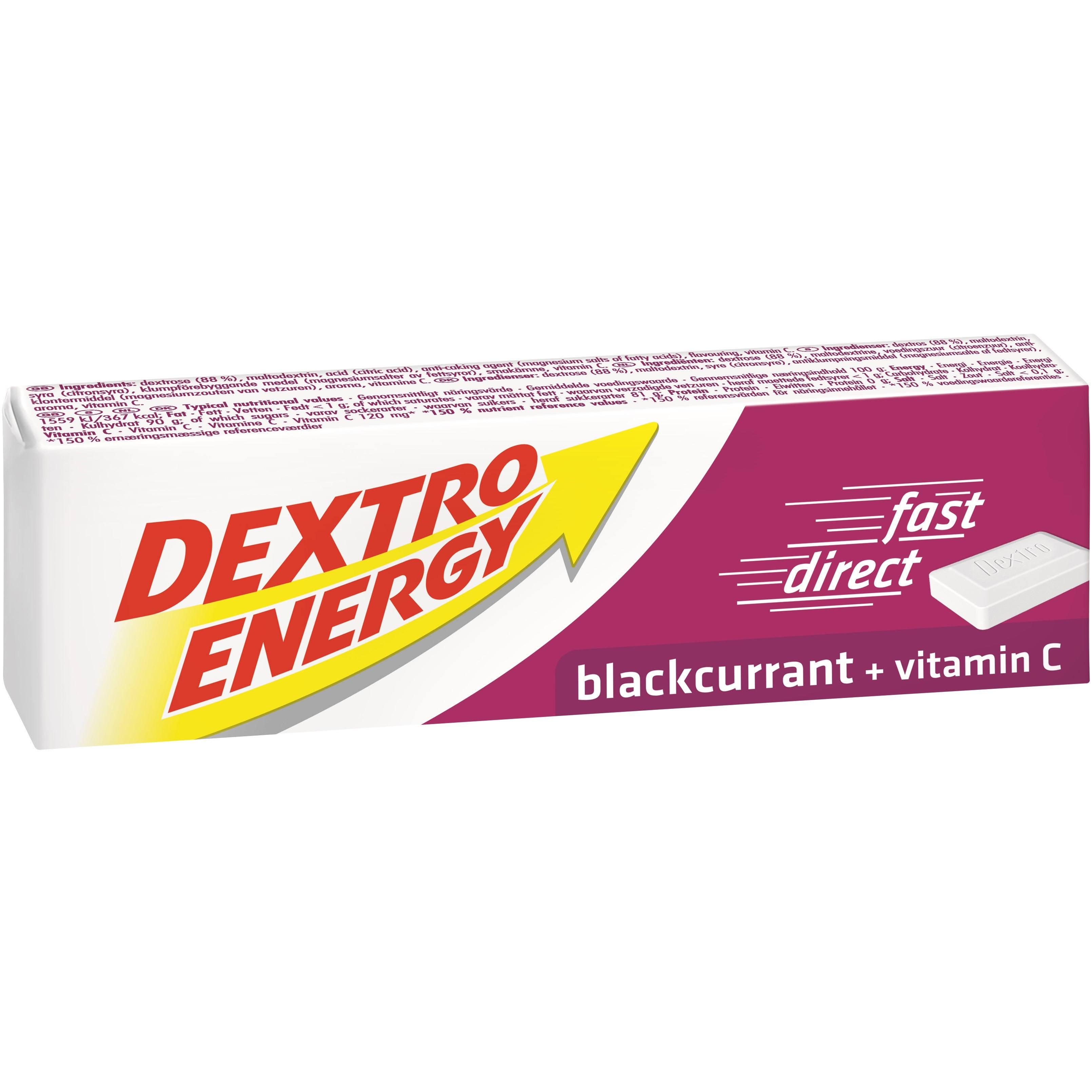 Dextro Energy Tablets - Blackcurrant and Vitamin C, 47g