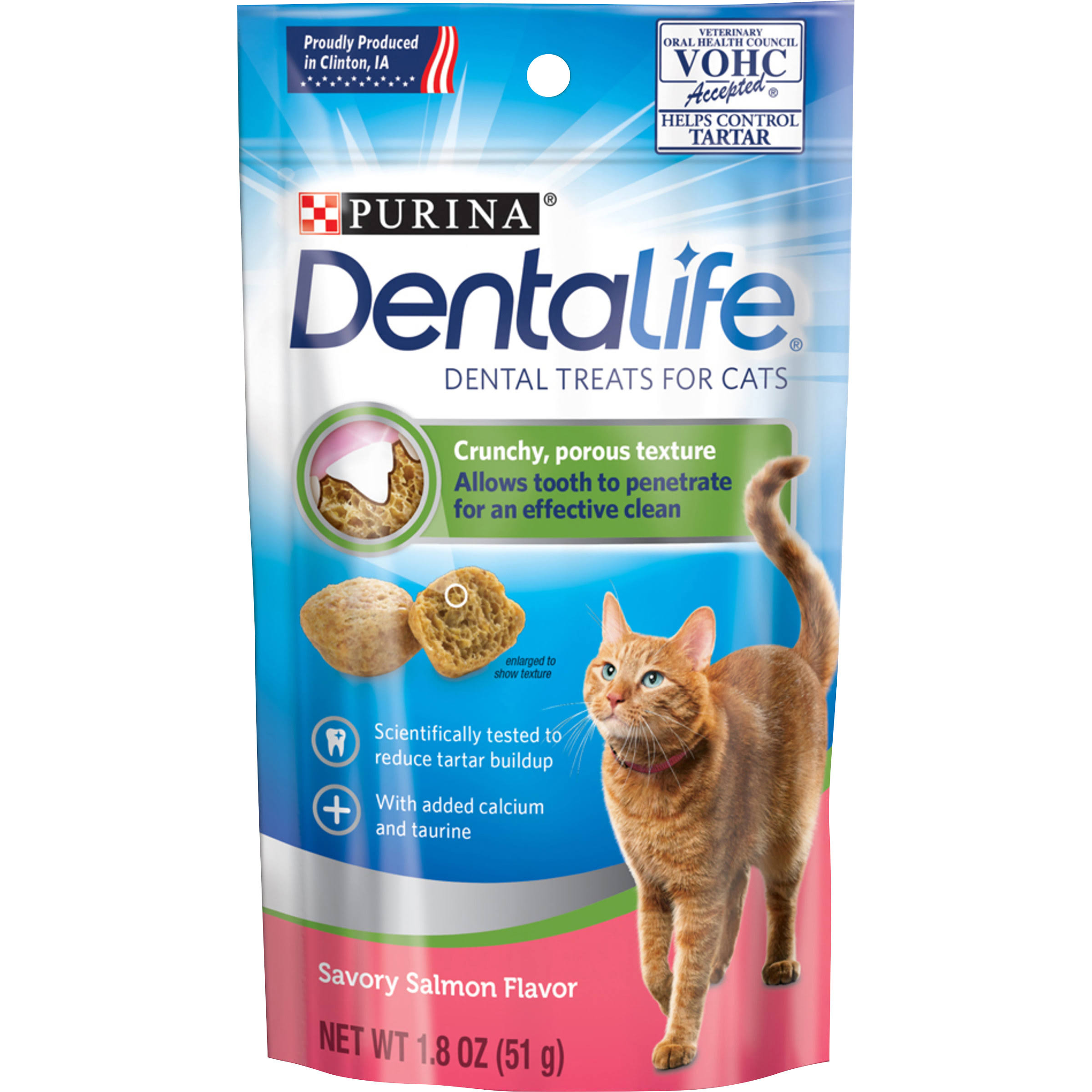 Purina Dentalife Dental Treats - For Cats, Savory Salmon, 1.8oz