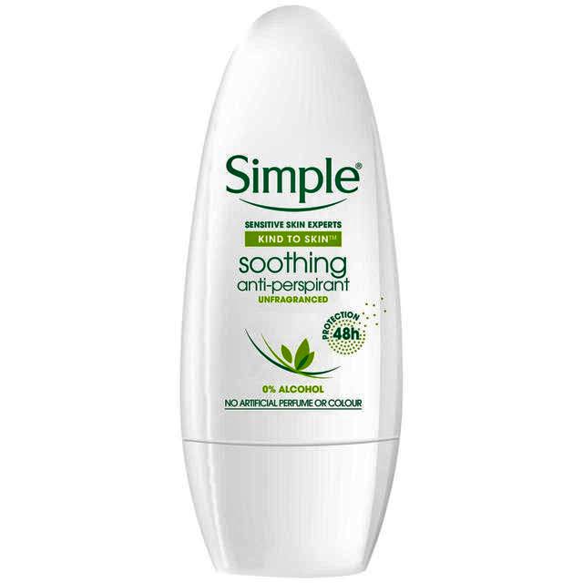 Simple Soothing Anti Perspirant Deodorant Roll On - 50ml