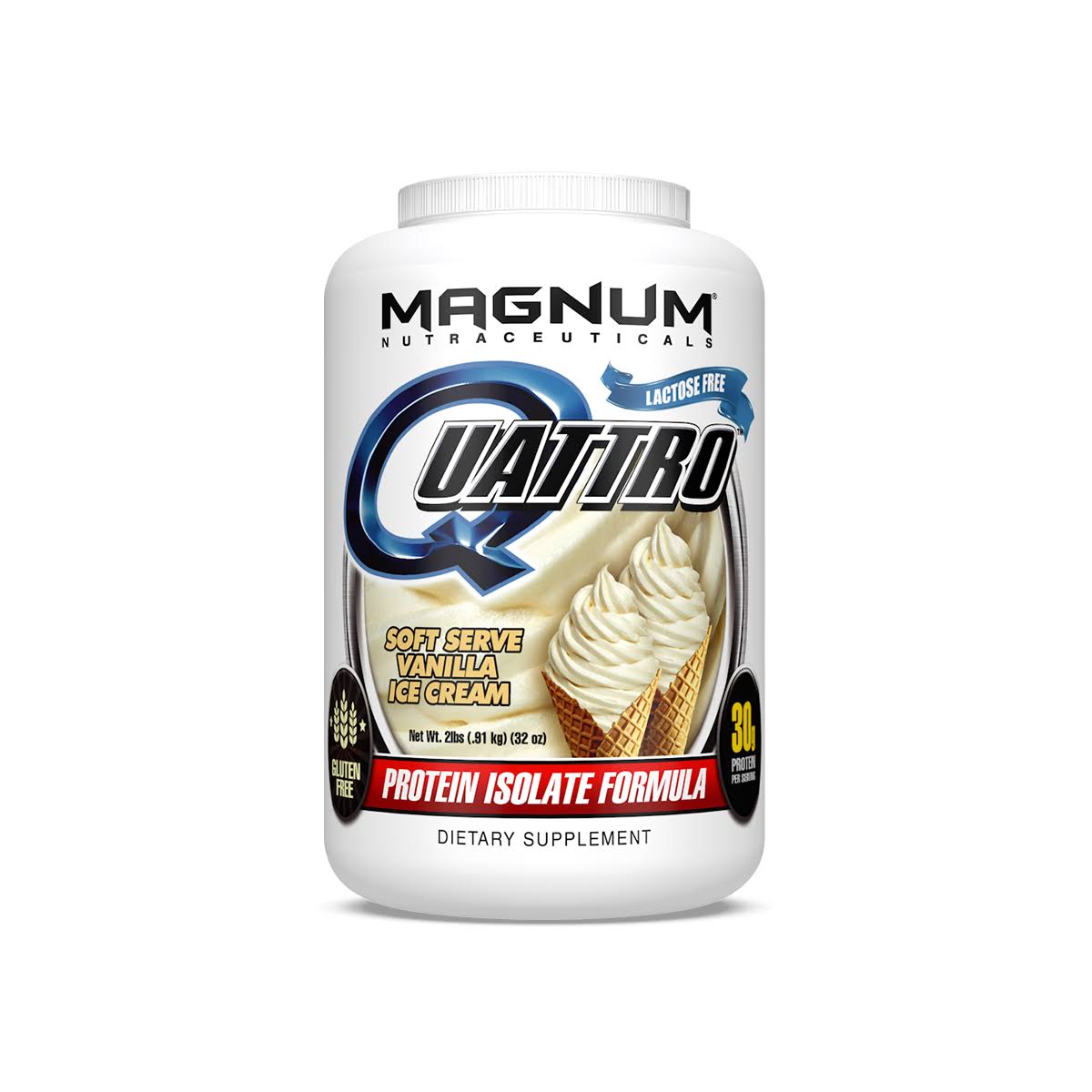 Magnum Nutraceuticals Quattro Soft Serve Vanilla Ice Cream 2 lb