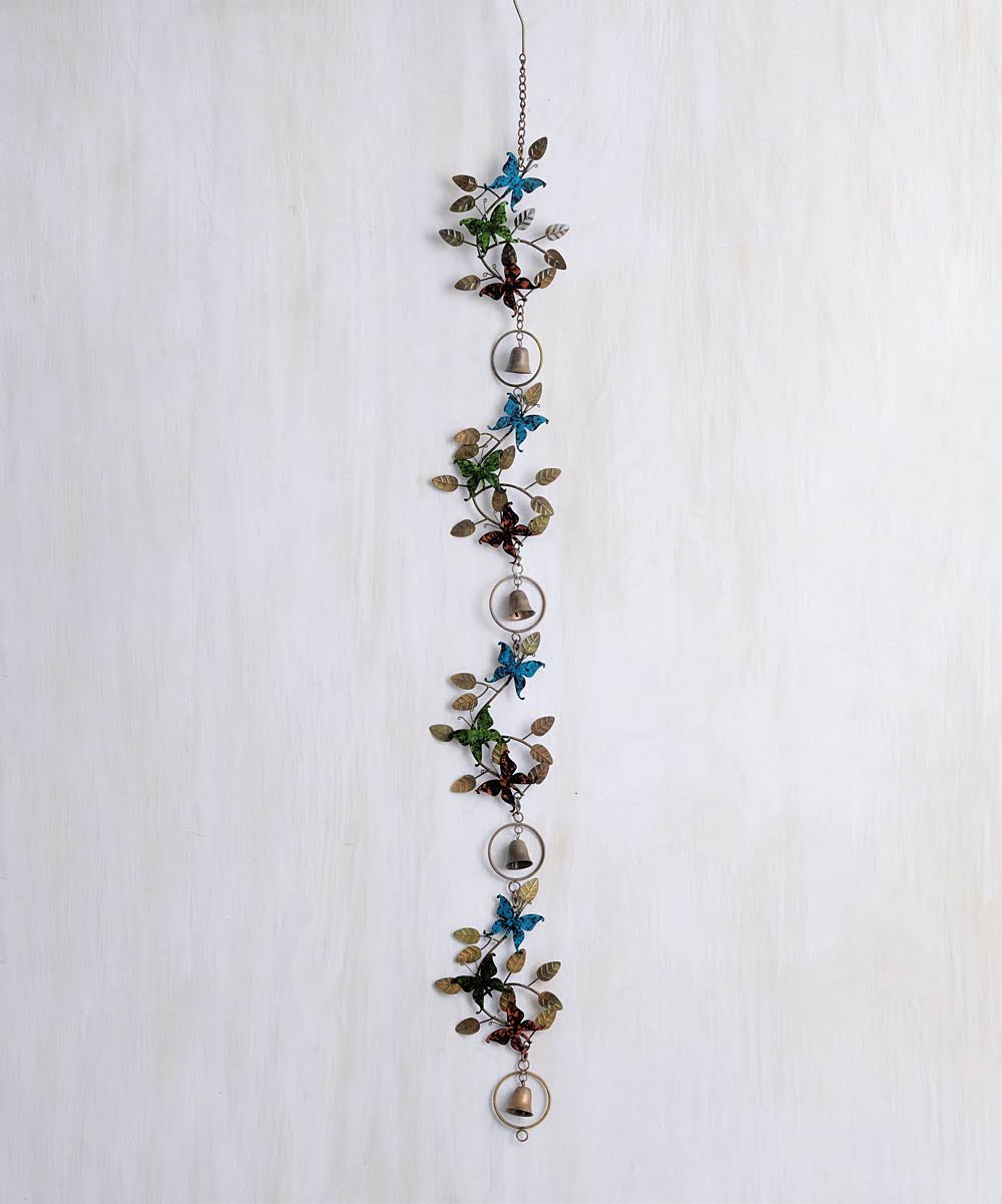 Ancient Graffiti Multicolor Butterflies On Branches Tiered Ornament 6 x 2 x 50