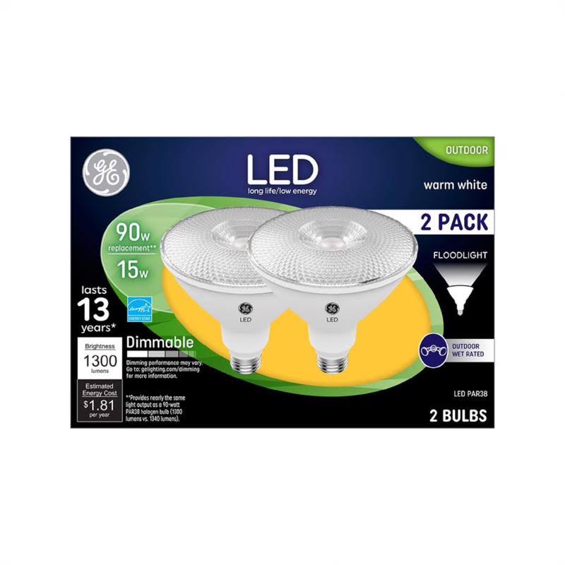 GE 38452 LED Flood Light Bulbs, 15 Watts