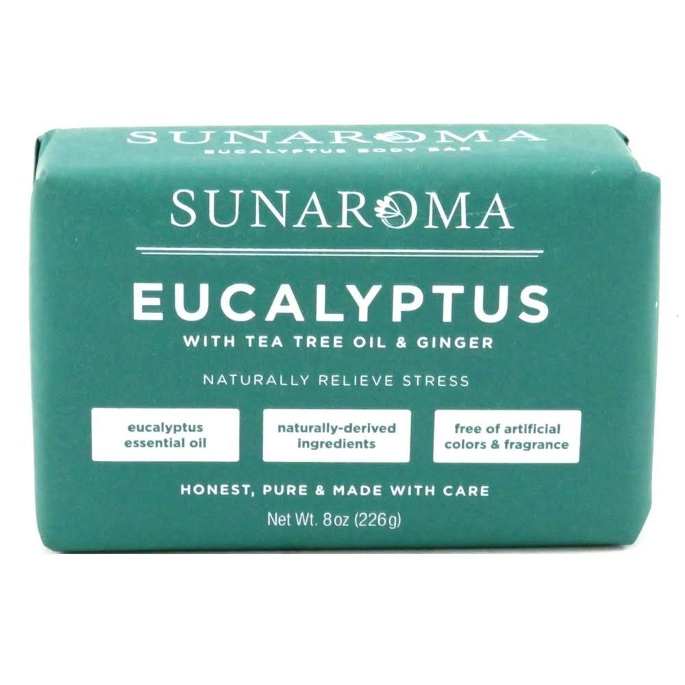 Sunaroma Soap Bar - Eucalyptus with Tea Tree and Ginger, 8oz