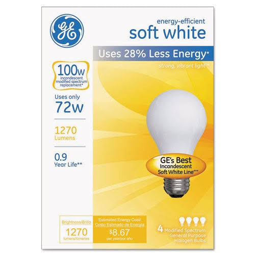 GE Energy-Efficient Light Bulb - 72W