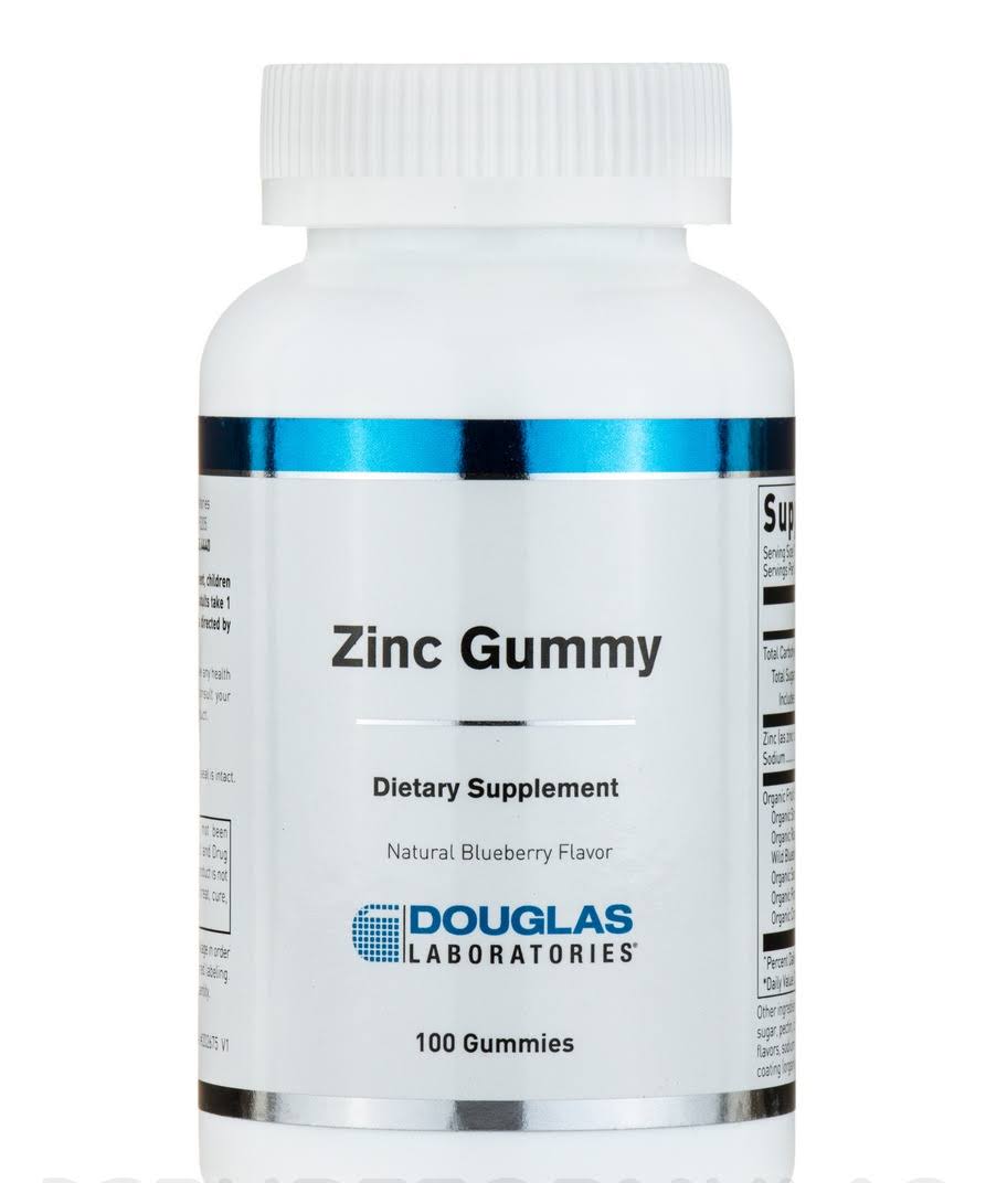 Douglas Laboratories Zinc Gummy, Natural Blueberry Flavor - 100
