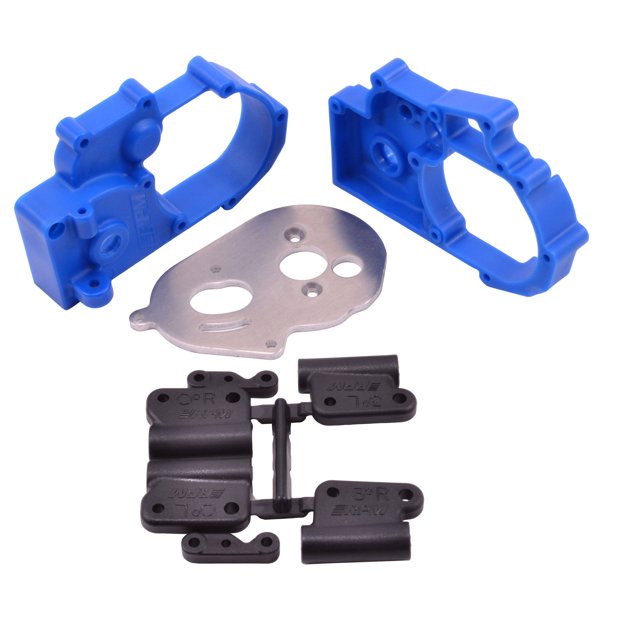 RPM Hybrid Gearbox Traxxas 2WD Electric Housing and Rear Mounts - Blue