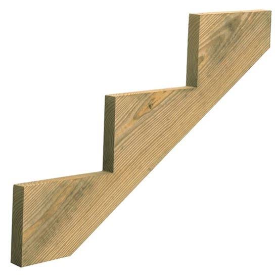 Universal Forest Ground Contact Pressure-Treated Stair Stringer - Pine, 3-Step