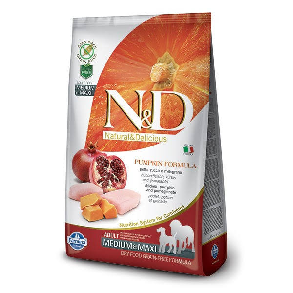 N&D Grain Free Adult Medium Dry Dog Food - Pumpkin Formula