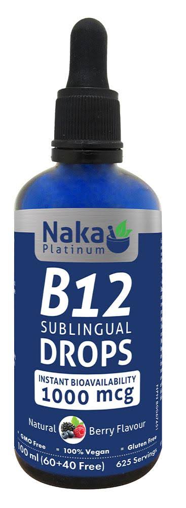 NAKA B12 Sublingual Drops 1000mcg Bioavailability 100mL