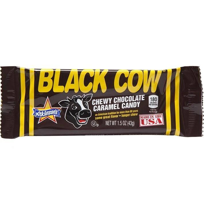 Black Cow Candy Bar - Chewy Chocolate Caramel