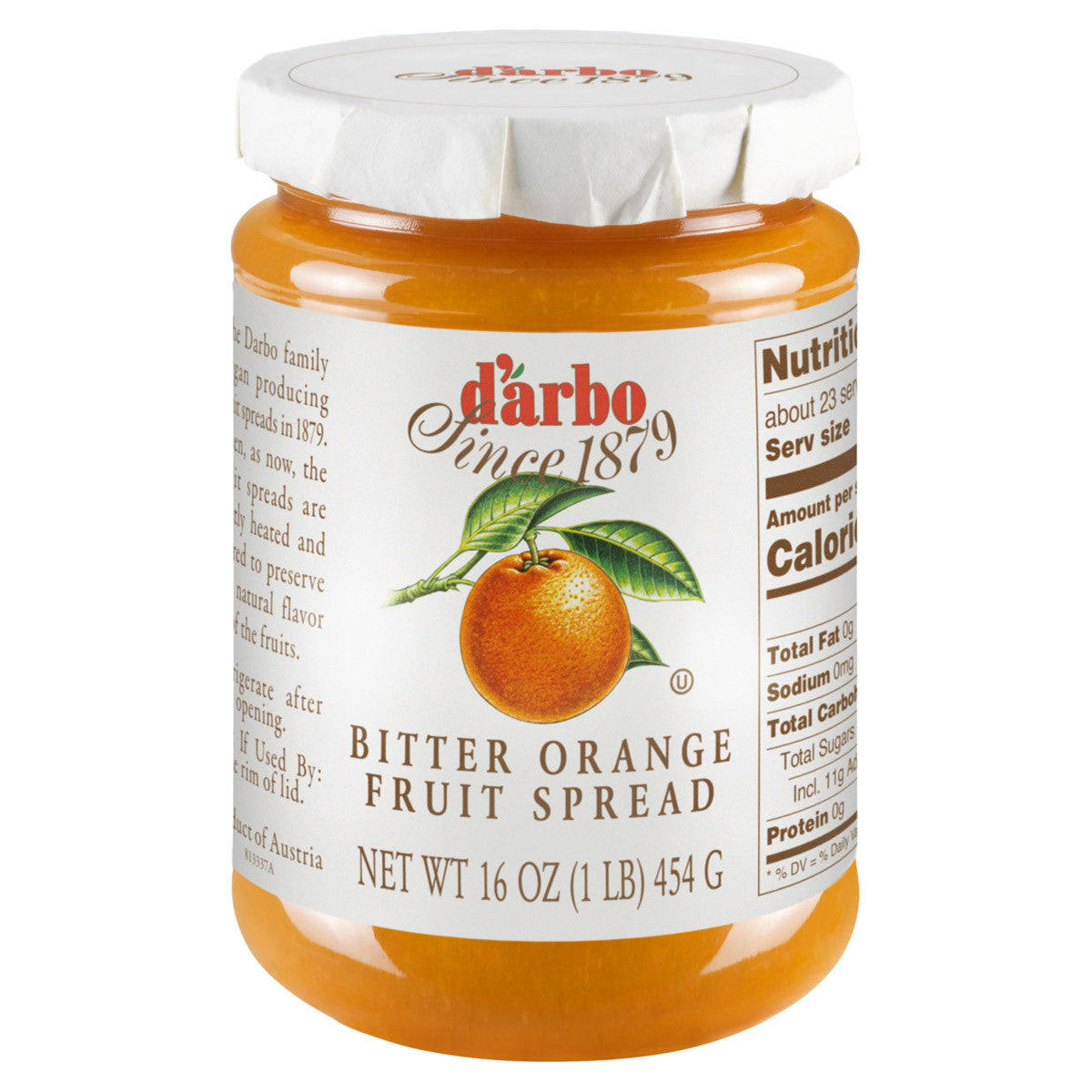 Darbo Fruit Spread, Bitter Orange - 16 oz