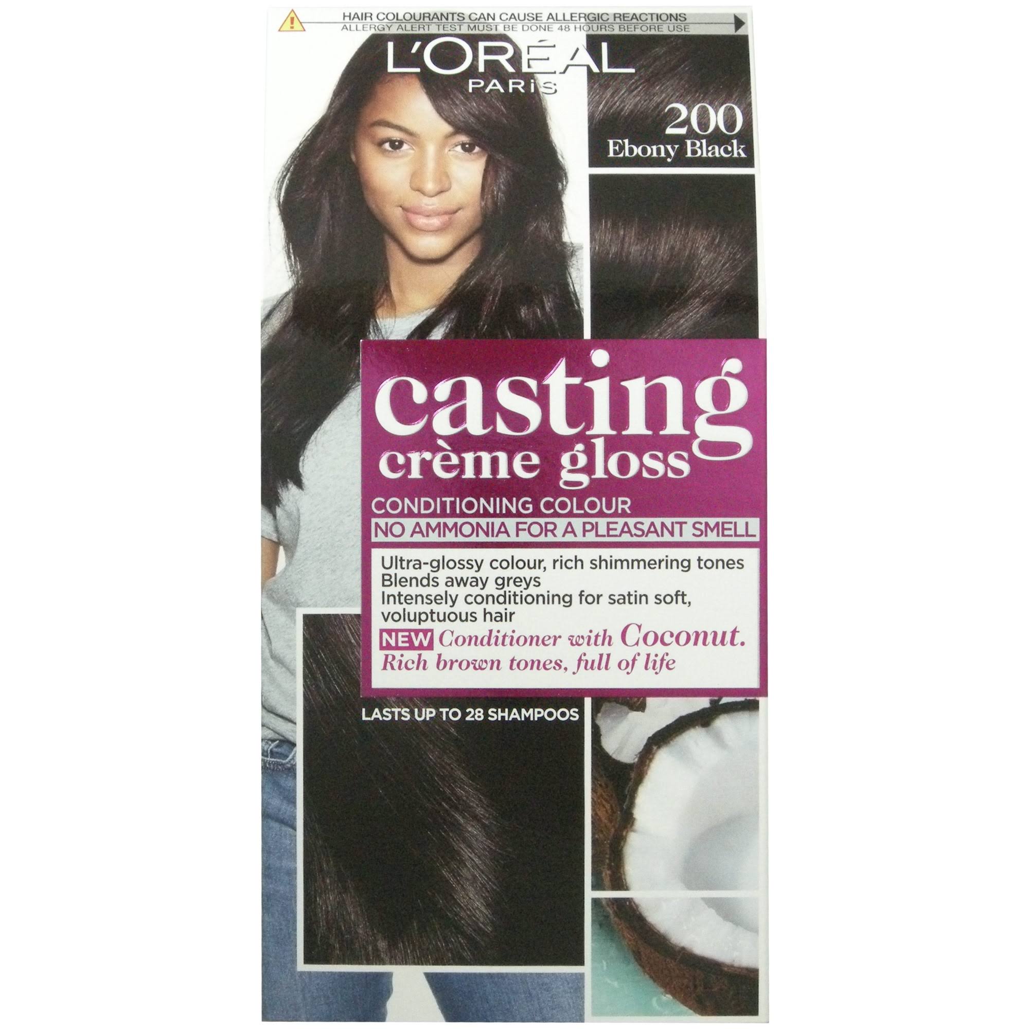 L'Oreal Casting Creme Gloss Semi Permanent Hair Dye - 200 Ebony Black