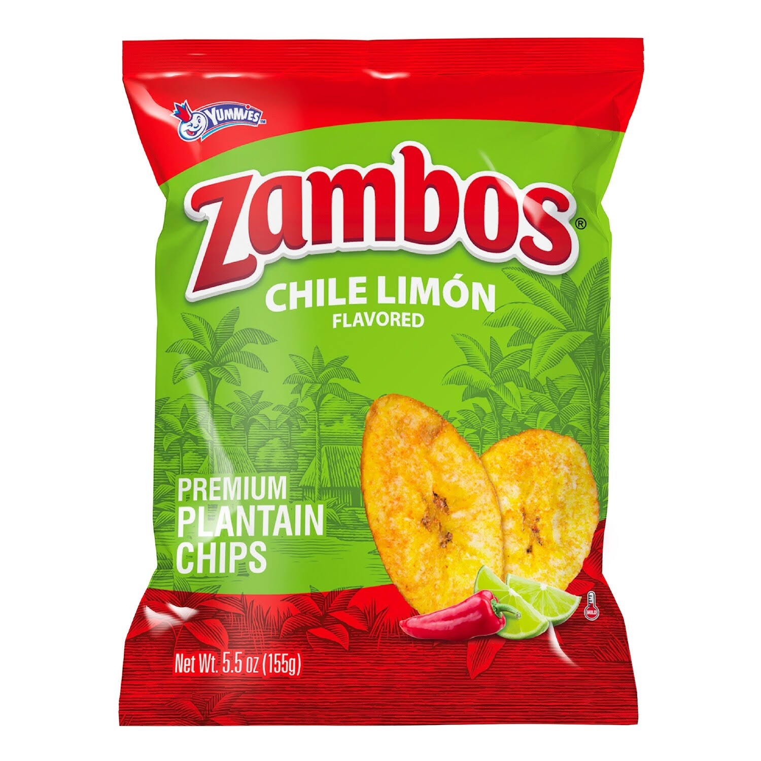 Zambos Plantain Chips, Chile Limon Flavored - 5.5 oz