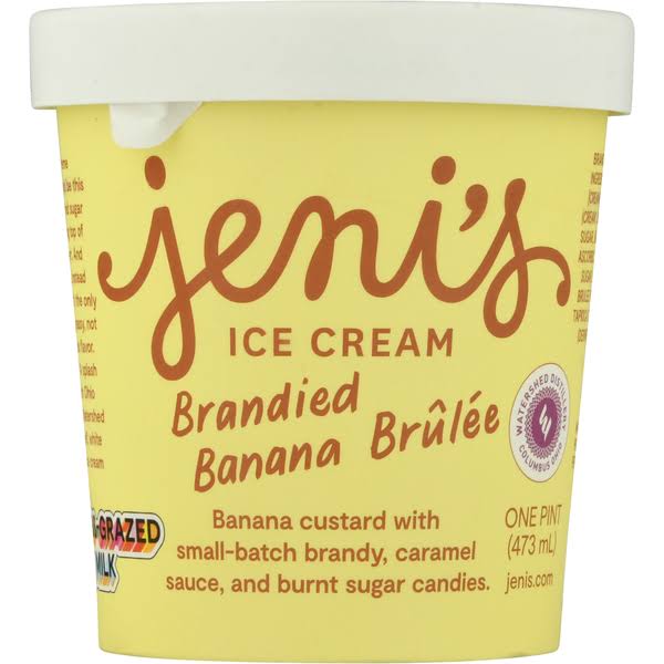Jeni's Ice Cream, Brandied Banana Brulee - 1 pint
