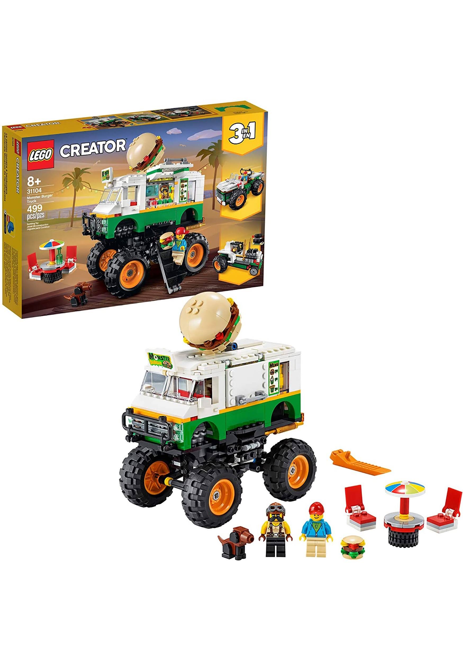 LEGO Creator 3in1 Monster Burger Truck 31104 Building Kit, Cool Builda