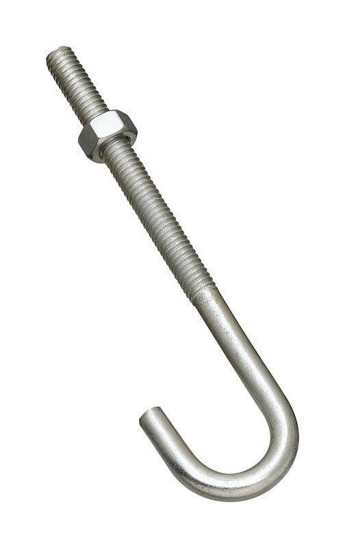 National Hardware Zinc Plated J-bolt Hook and Eye - 5/16in x 5in